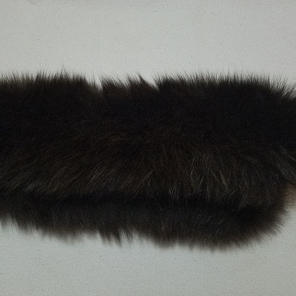100% Finland Fox Head Band Dark Brown